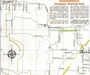 Voyageurs Snow Map