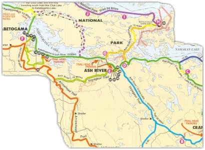 Winter trail map for snowmobiles